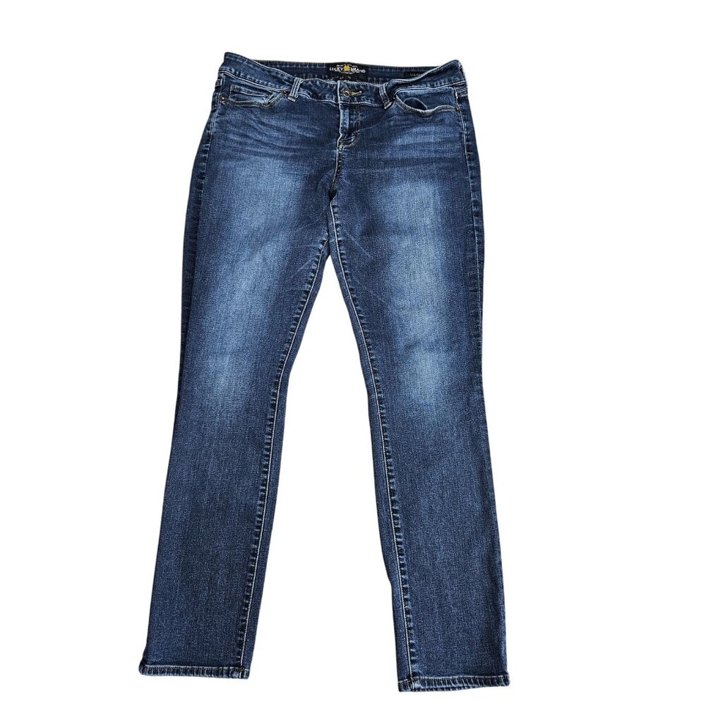 Lucky Brand Mid Rise Skinny Lolita Jeans Womens‎ 12/31 Blue Med Wash Denim